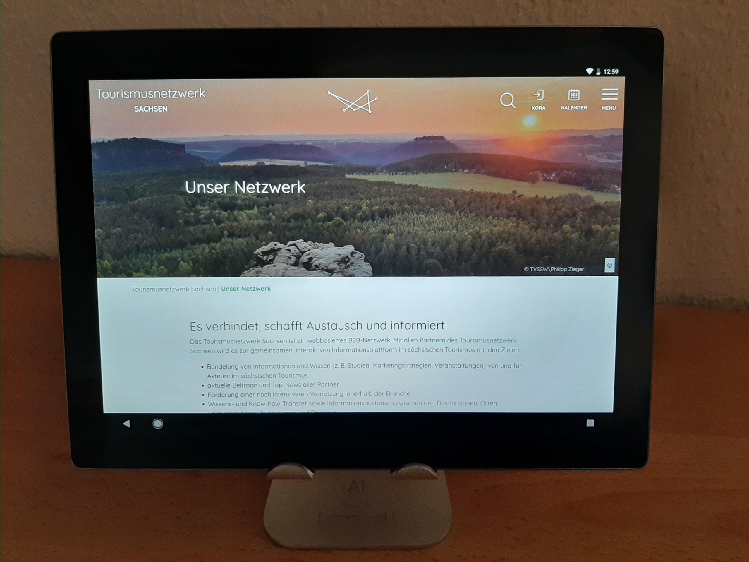 Tablet Tourismusnetzwerk