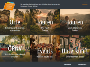 Startbildschirm des Infoterminals