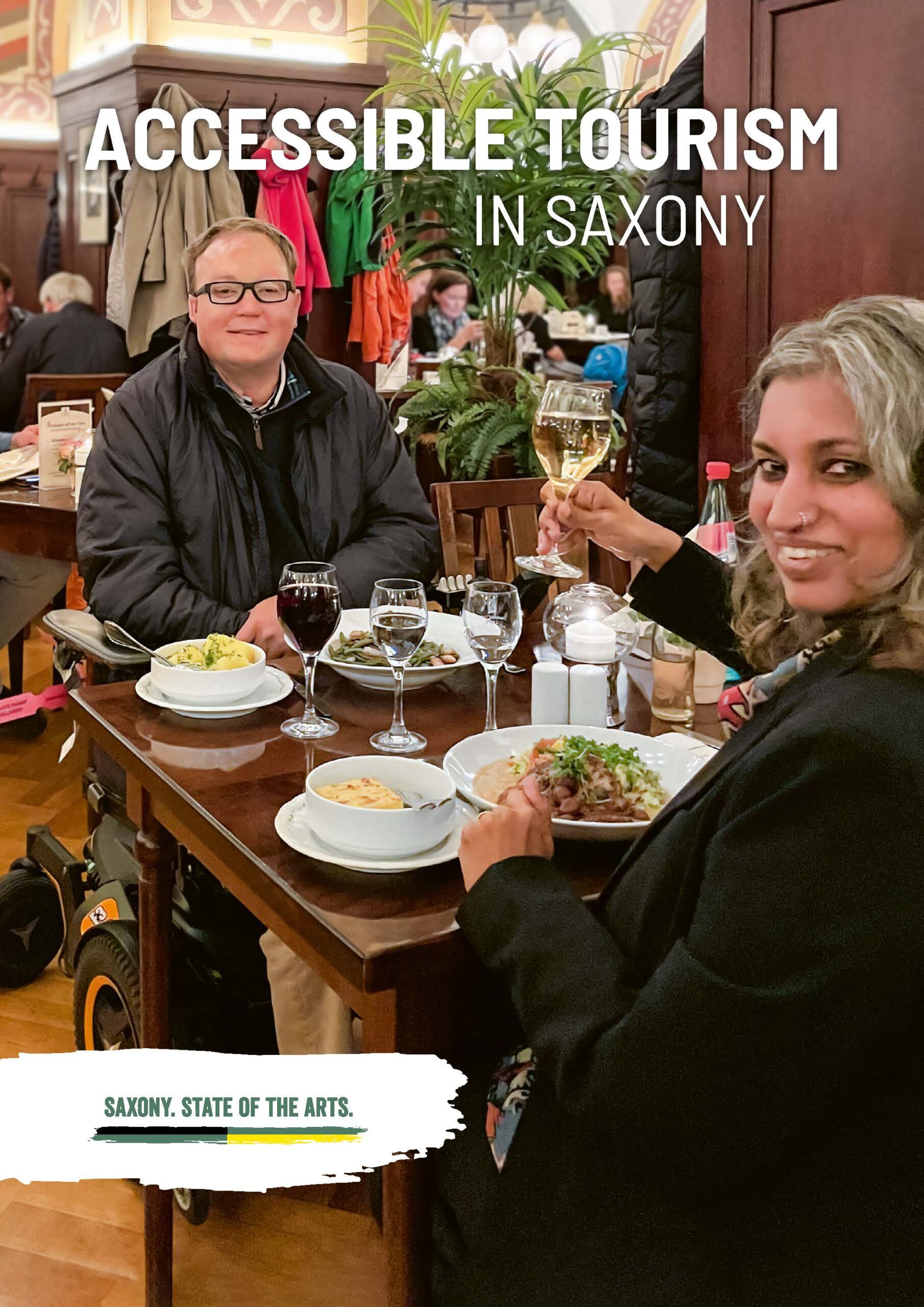 Titelbild der englischen Broschüre Accessible Tourism in Saxony