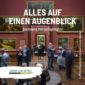 Das Bild zeigt das Kampagnenmotiv für Kulturhighlights - ein Blick in die Gemäldegalerie Alte Meister